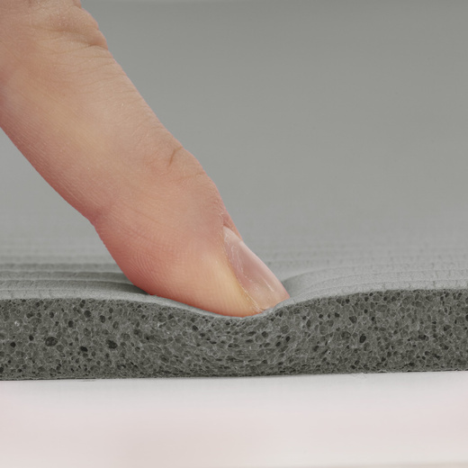 Mata do jogi, ćwiczeń fitness 183x61 cm antypoślizgowa, materac do stretchingu szary