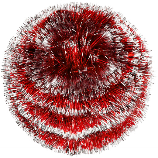 Łańcuch na choinkę 6m czerwono-srebrny, girlanda choinkowa, średnica 7cm