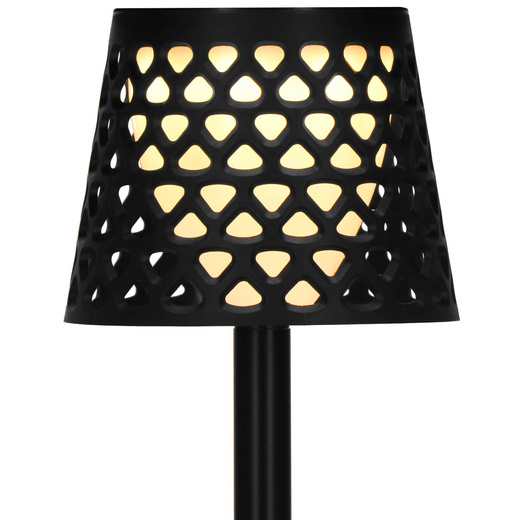 Lampa solarna LED ażurowa 5w1 zewnętrzna kinkiet z 3 trybami świecenia czarny