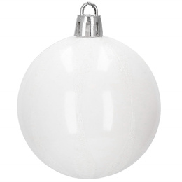 Bombki choinkowe 72 szt. biały zestaw choinkowy