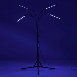 Lampa do doświetlania roślin LED do wzrostu uprawy 4 panele z timerem i pilotem, usb