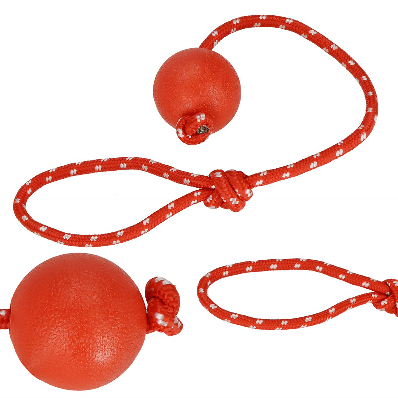 Zabawka dla psa szarpak gryzak ze sznurkiem piłka