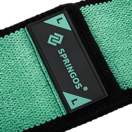 Guma fitness hip band L zielona 2x43 cm