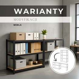 Regał metalowy z 5 półkami 180x90x40cm 875kg do garażu, piwnicy