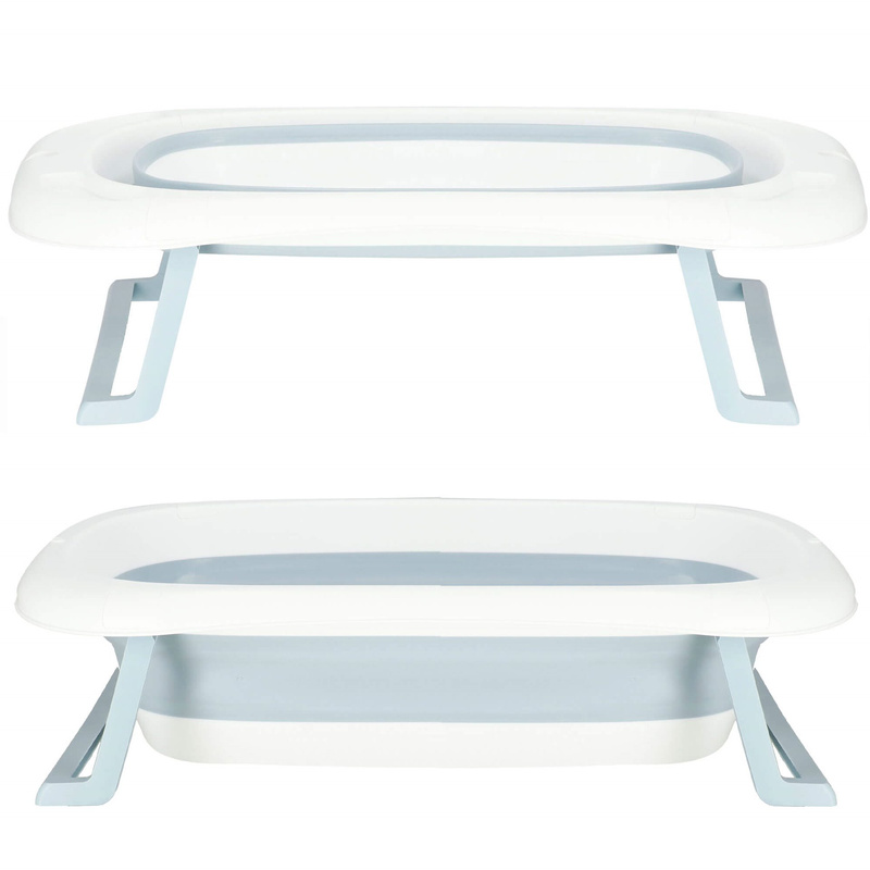 Wanienka dla dzieci silikonowa składana miętowo-biała