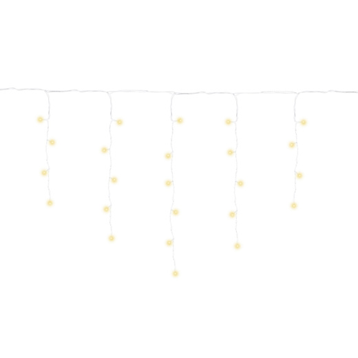 Kurtyna świetlna z pilotem 300 led girlanda, lampki wewnętrzno-zewnętrzne 14,5 m sople ciepły biały