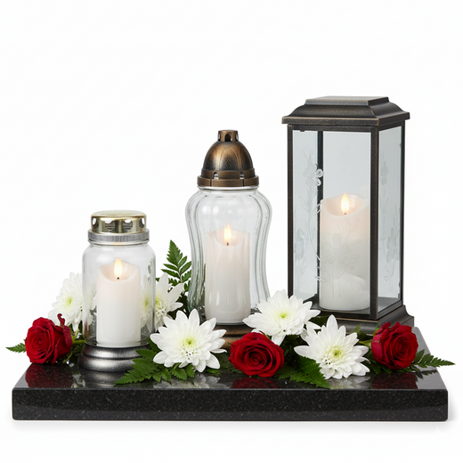 Świeczka elektryczna LED 13,5 cm z ruchomym płomieniem wkład do znicza na baterie