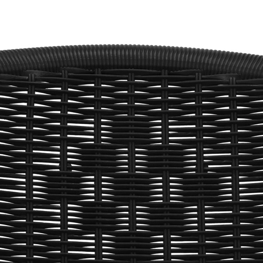 Meble ogrodowe zestaw na taras dla 4 osób: metalowe 4 krzesła i stół 120 x 70 cm czarny