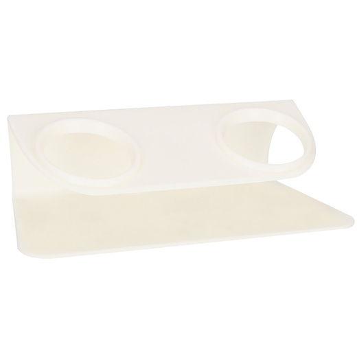 Podwójna miska dla psa i kota z podstawką antypoślizgowa przeźroczysta, czarna