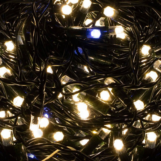 Lampki sople 300 led girlanda, kurtyna świetlna biały ciepły + zimny biały flash