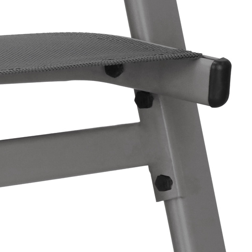 Krzesła ogrodowe 4 szt. metalowe wys. 92 cm na taras balkon 120 kg ciemnoszare