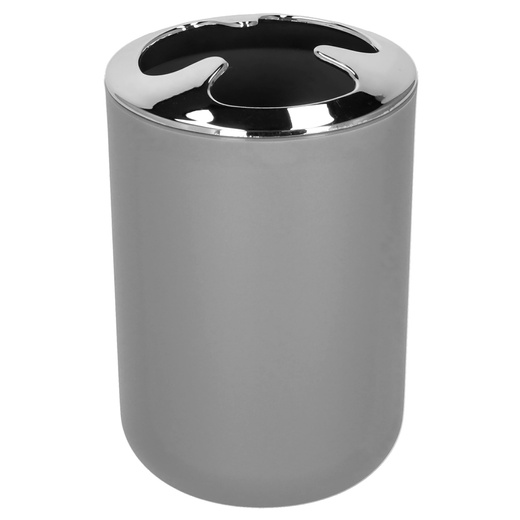 Zestaw łazienkowy 6w1 akcesoria do wc łazienki loft szczotka kubki kosz dozownik szary