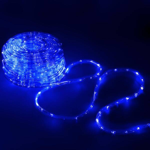 Wąż świetlny 480 Led niebieski 20m z programatorem IP44