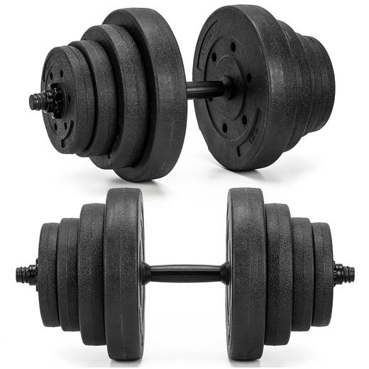 Hantel do ćwiczeń 40 kg hantla regulowana zestaw obciążeń 2x20 kg gryf do treningu siłowego