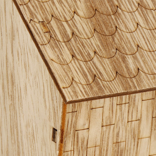 Zawieszka choinkowa domek świecąca ozdoba świąteczna drewniana na baterię