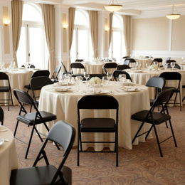 Krzesło cateringowe składane bankietowe, turystyczne do ogrodu czarne