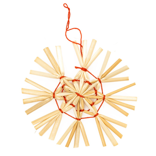 Ozdoby choinkowe, bombki słomiane 27 szt. naturalne dekoracje świąteczne, brązowe