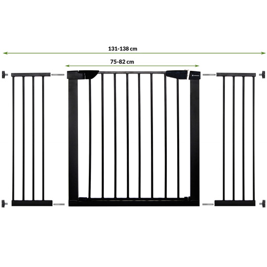 Bramka zabezpieczająca barierka rozporowa 75-138 cm czarna