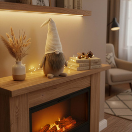 Skrzat świąteczny 51 cm ozdoba bożonarodzeniowa krasnal świąteczny, gnom stojący figurka 