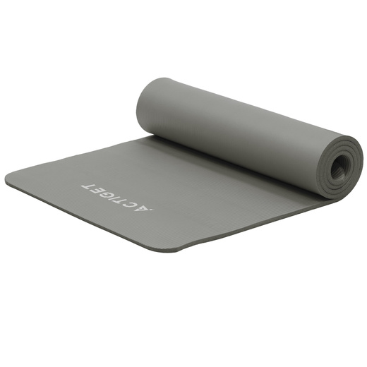 Mata do jogi, ćwiczeń fitness 183x61 cm antypoślizgowa, materac do stretchingu szary