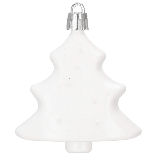 Bombki choinkowe 72 szt. biały zestaw choinkowy