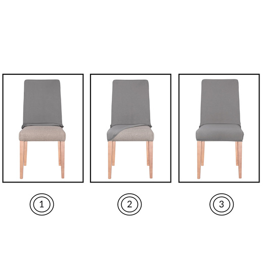 Pokrowiec na krzesło uniwersalny szary