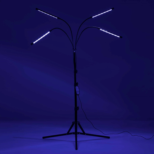 Lampa do doświetlania roślin LED do wzrostu uprawy 4 panele z timerem i pilotem, usb