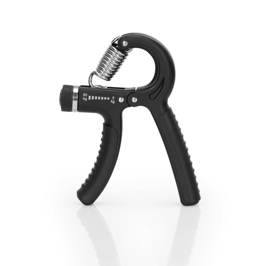 Ściskacz do rąk z regulacją oporu 5 - 60 kg do ćwiczeń dłoni, rehabilitacji czarny