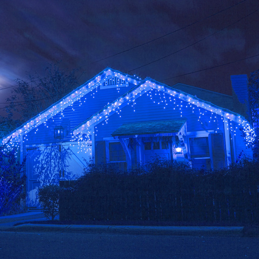 Kurtyna świetlna 1500 led girlanda, lampki wewnętrzno-zewnętrzne sople niebieski