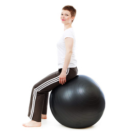 Piłka fitness gimnastyczna do ćwiczeń 85 cm z pompką, czarna