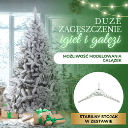 Choinka sztuczna 220 cm świerk kaukaski ośnieżony