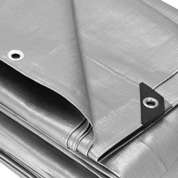 Plandeka 6x8m 210g/m2 gruba płachta ochronna szara