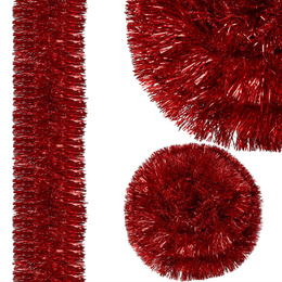 Łańcuch choinkowy 6m czerwony, girlanda na choinkę, średnica 7cm