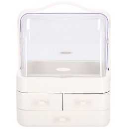 Organizer na kosmetyki 39,5x29,8x20,4cm mleczny pojemnik na biżuterię z przegródkami