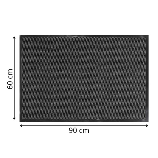 Wycieraczka wejściowa, mata pod drzwi 90x60 czarno-grafitowa