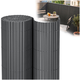 Osłona PVC maskująca na balkon, taras, ogrodzenie 500x160 cm ciemnoszara