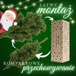 Choinka sztuczna 220 cm jodła kaukaska PE