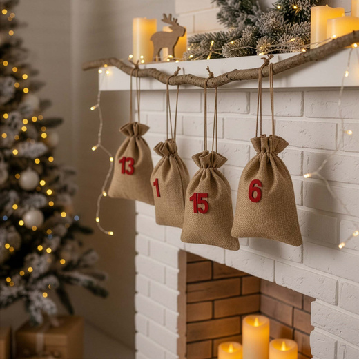 Woreczki do kalendarza adwentowego 24 szt. dekoracja świąteczna