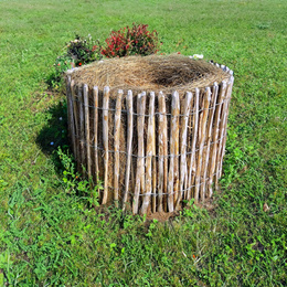 Płot leszczynowy 500x150 cm ogrodzenie drewniane palisada łupanka ogrodowa