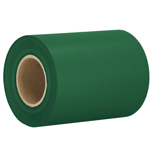 Taśma ogrodzeniowa i klipsy mocujące 20 szt. PVC 35 m x 19 cm 450 g/m2 ciemna zieleń
