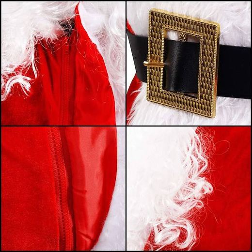 Strój św. Mikołaja zestaw 10 elementowy przebranie świąteczne