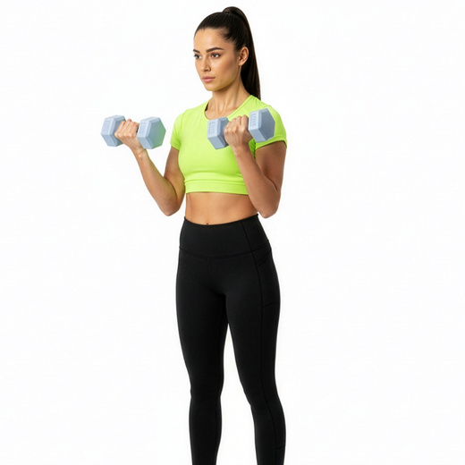 Ciężarki 2x1kg hexagonalne do ćwiczeń fitness hantle zestaw 2 szt. jasno niebieskie