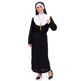 Przebranie na Halloween zakonnicy, krzyż, strój M kostium habit