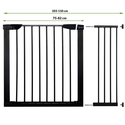 Bramka zabezpieczająca barierka rozporowa 75-110 cm czarna