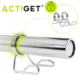 Gryf prosty olimpijski 220 cm sztanga ze stali chromowanej zaciski 50 mm