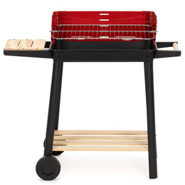 Grill węglowy, ogrodowy z regulowaną wysokością rusztu, przenośny