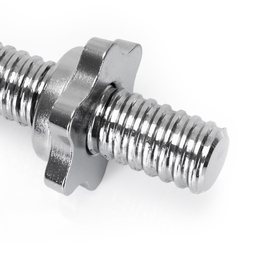 Gryf krótki 36 cm do hantli z zaciskami zestaw 2 szt. gwintowane śr. 28 mm stal chromowana