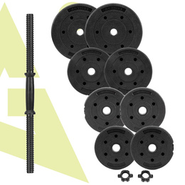 Hantel do ćwiczeń 20 kg hantla regulowana zestaw obciążeń 2x10 kg gryf do treningu siłowego