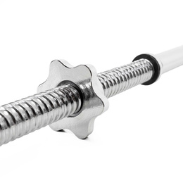 Gryf prosty olimpijski 180 cm sztanga ze stali chromowanej zaciski 28 mm