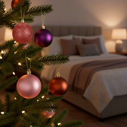 Bombki choinkowe 40 szt. zestaw dekoracji świątecznych nietłukące